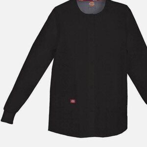 Dickies Snap Front Warm Up Jacket: Black